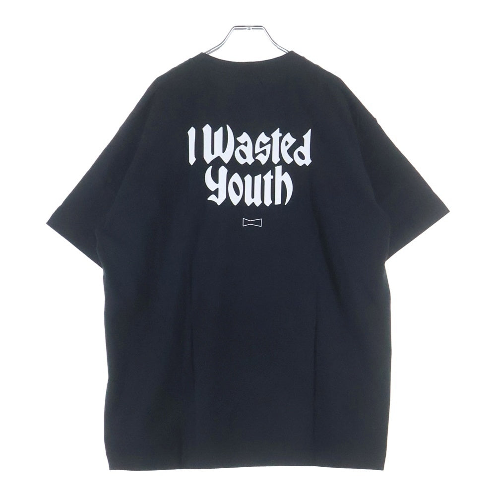 WASTED YOUTH(ウェイステッドユース) 24SS T-Shirt #03 ロゴプリント 半袖Tシャツ カットソー ブラック WY27TE003