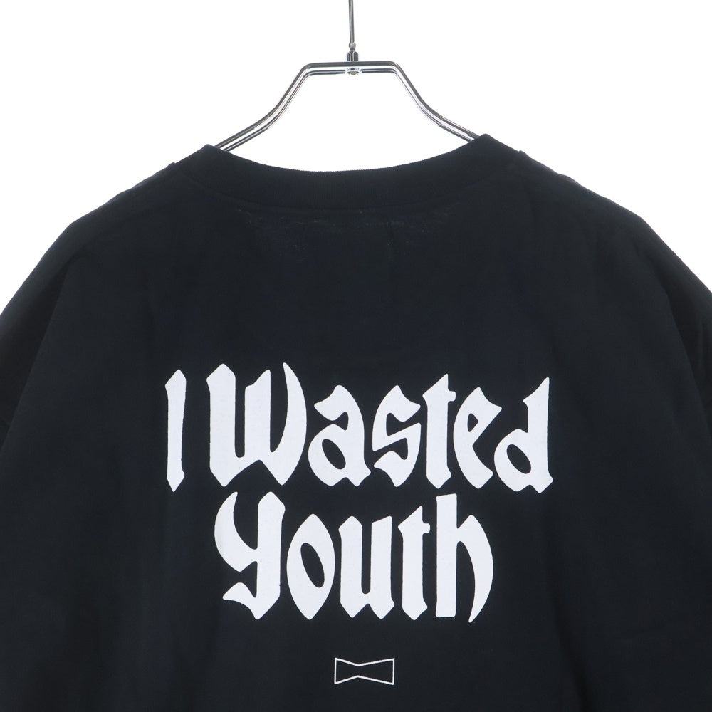 WASTED YOUTH(ウェイステッドユース) 24SS T-Shirt #03 ロゴプリント 半袖Tシャツ カットソー ブラック WY27TE003
