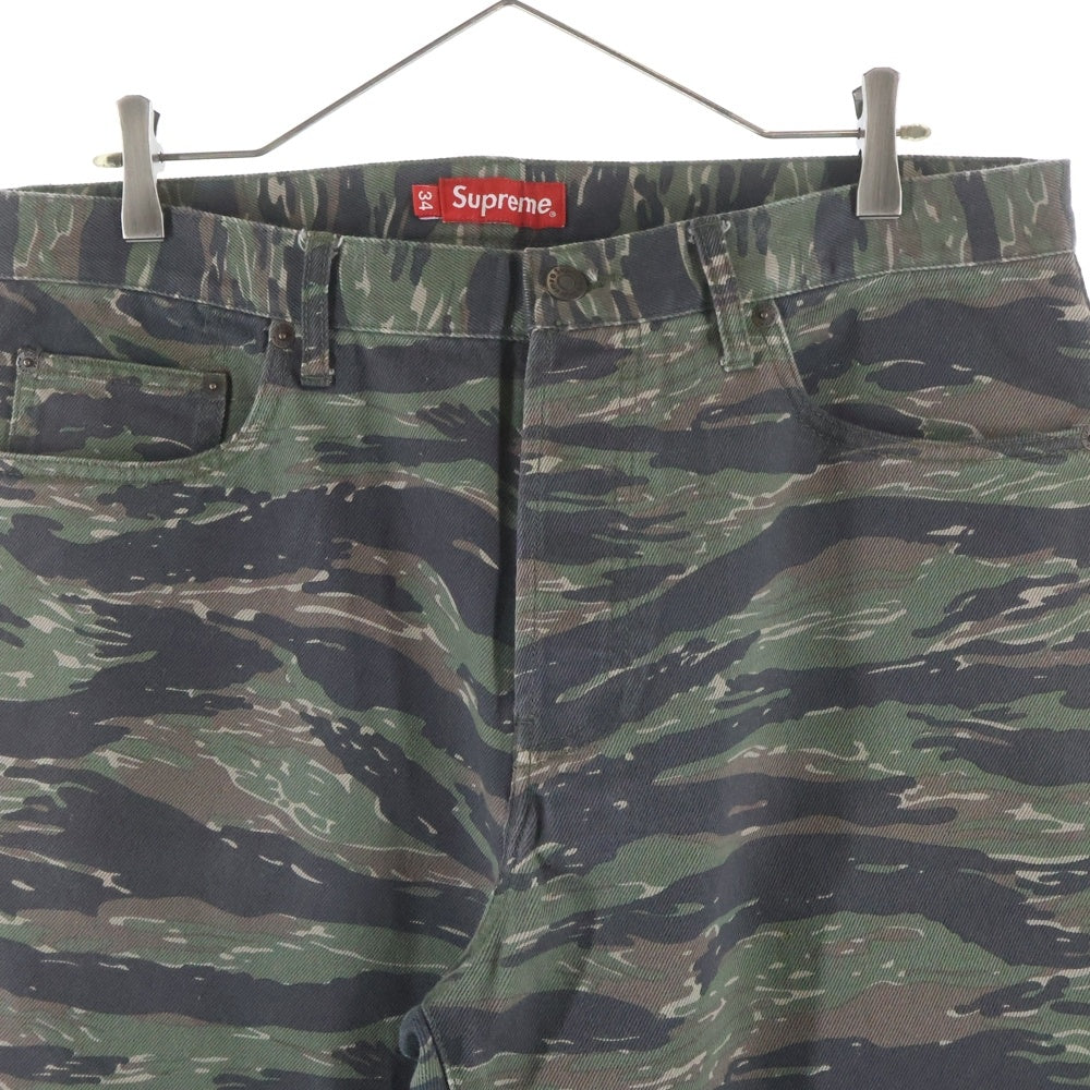 SUPREME(シュプリーム) 21SS Regular Jean Tiger stripe camo タイガーカモ柄 レギュラージーンズ デニムパンツ マルチ