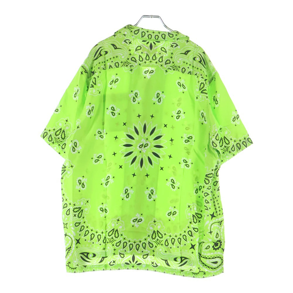 SUPREME(シュプリーム) 21SS Bandana Silk S/S Shirt バンダナ柄 シルク 半袖シャツ ライトグリーン