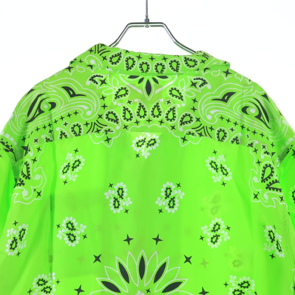 SUPREME(シュプリーム) 21SS Bandana Silk S/S Shirt バンダナ柄 シルク 半袖シャツ ライトグリーン