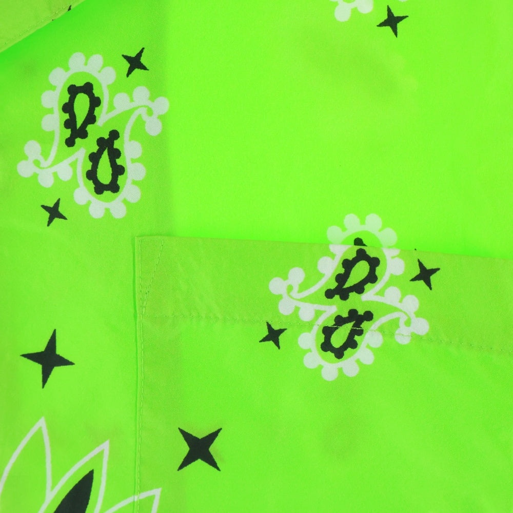 SUPREME(シュプリーム) 21SS Bandana Silk S/S Shirt バンダナ柄 シルク 半袖シャツ ライトグリーン