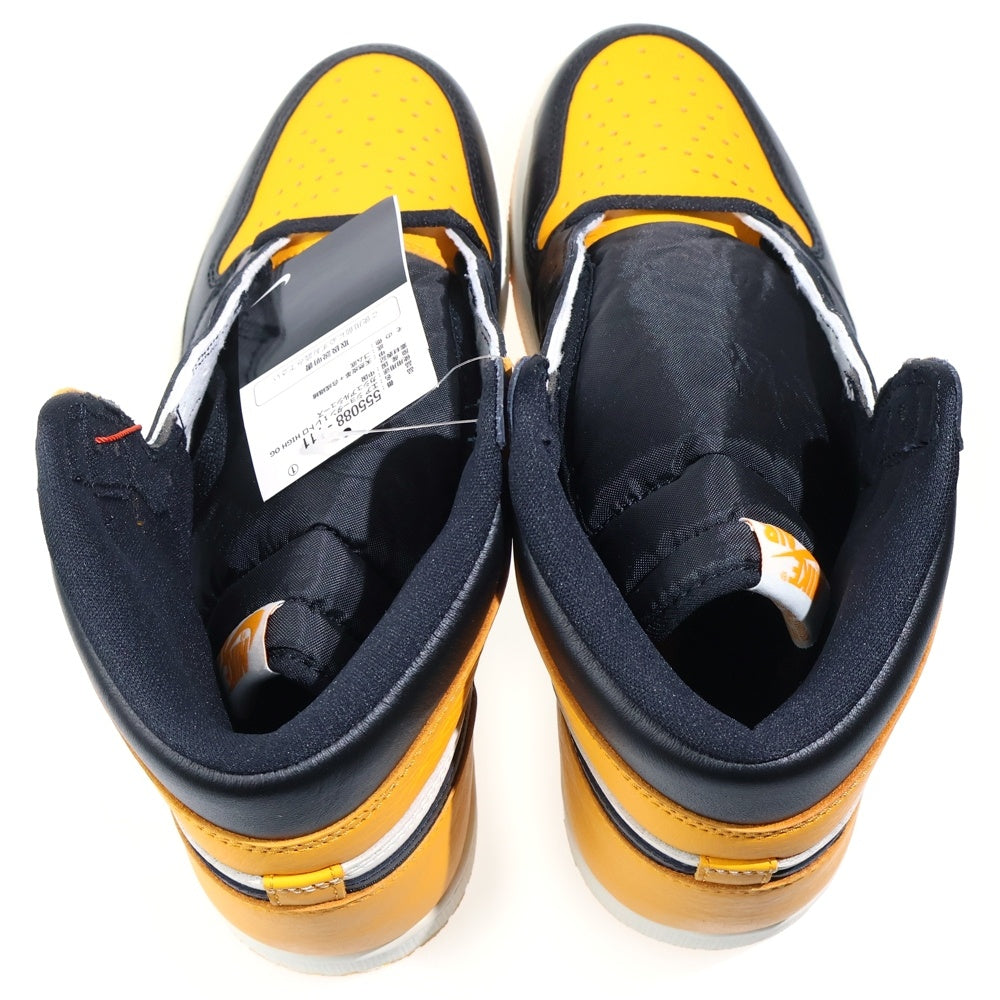 NIKE(ナイキ) AIR JORDAN1 RETRO HIGH OG TAXI 555088-711 エアジョーダン1 レトロハイ タクシー ハイカットスニーカー ブラック/ホワイト/イエロー US11/29cm