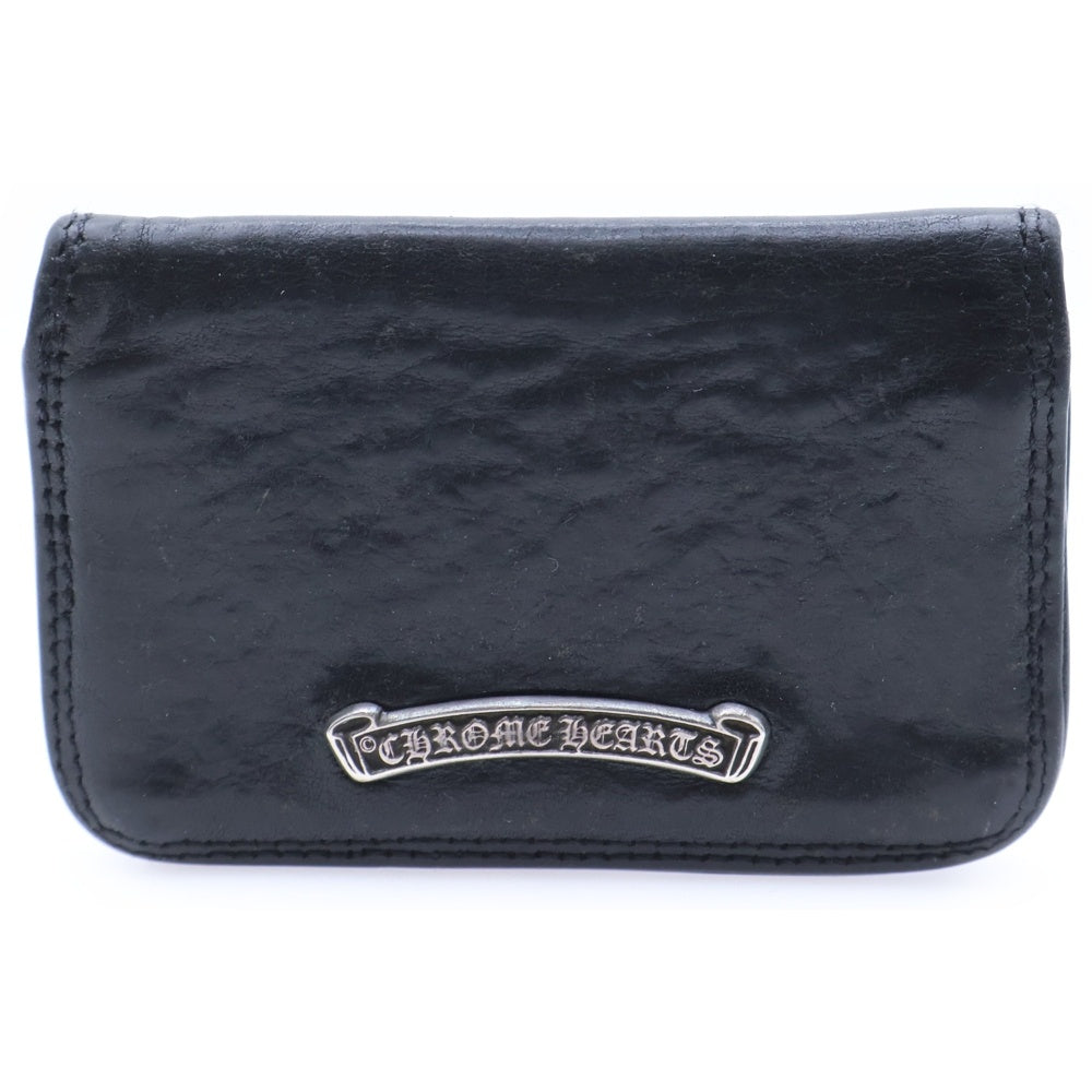 CHROME HEARTS(クロムハーツ) CARD CASE グロメット付きレザーカードケース ブラック
