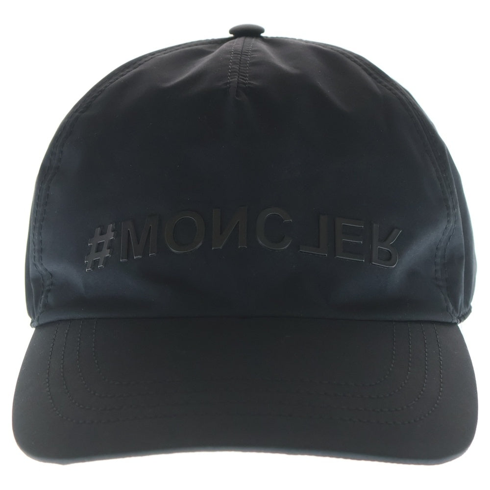 MONCLER(モンクレール) BASEBALL フロントロゴ ナイロンベースボールキャップ 帽子 ブラック I10973B00001