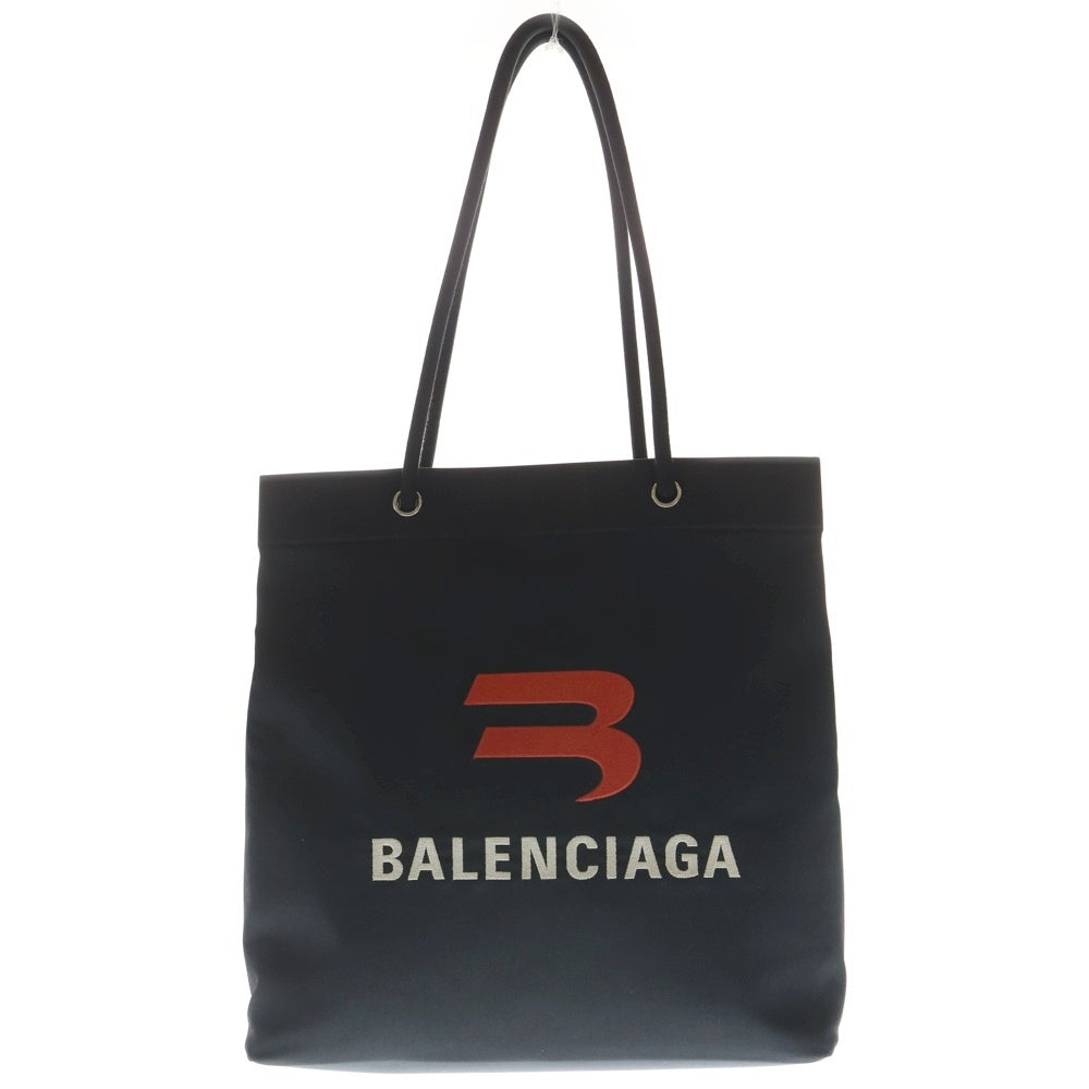 BALENCIAGA(バレンシアガ) EXPRORER SHOPPER BAG エクスプローラーショッパーバッグ ロゴ刺繍 ハンドバッグ ブラック 701748 レディース