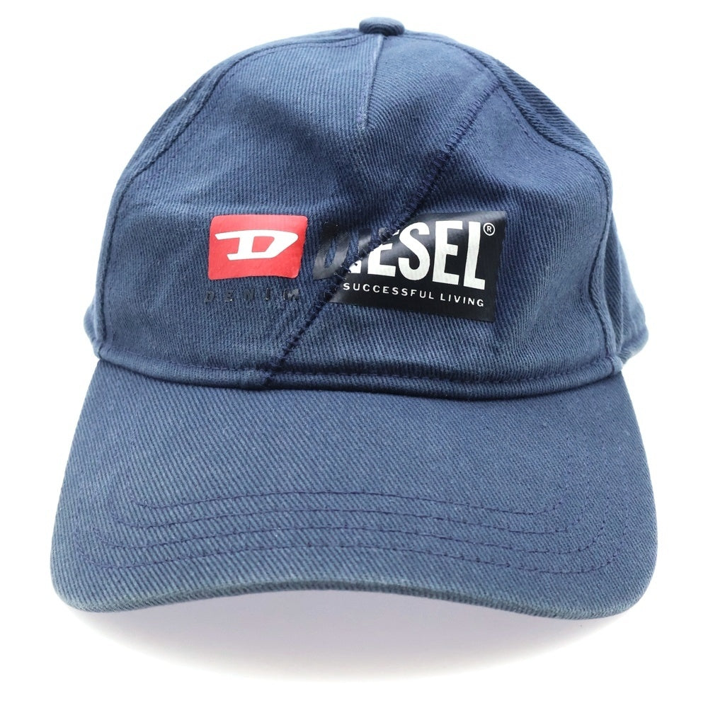 DIESEL(ディーゼル) ロゴプリント ベースボールキャップ 帽子 ネイビー