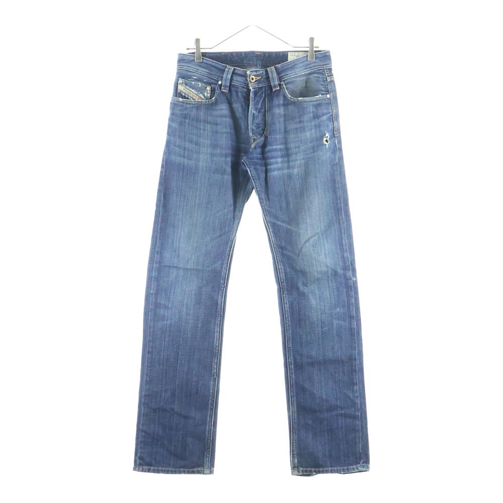 DIESEL(ディーゼル) LARKEE ダメージ加工 ストレートデニムパンツ インディゴ 008RQ