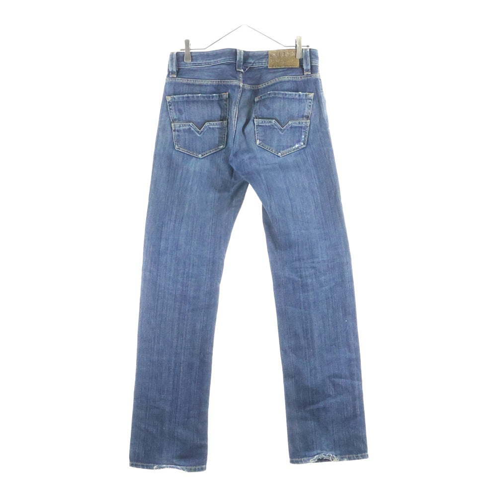 DIESEL(ディーゼル) LARKEE ダメージ加工 ストレートデニムパンツ インディゴ 008RQ
