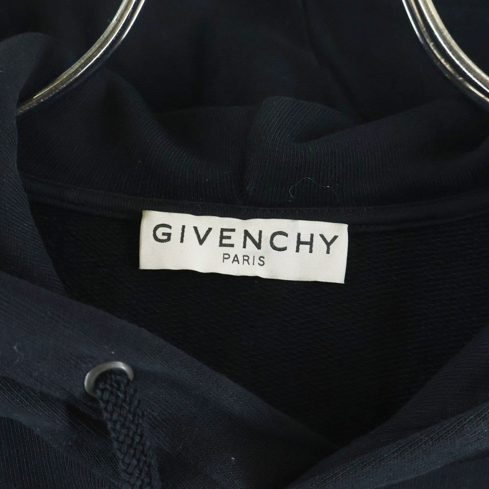 GIVENCHY(ジバンシィ) メタリックロゴスウェットプルオーバーパーカー ブラック BMJ06R30AF