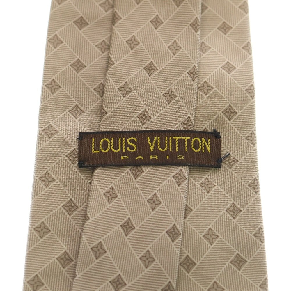 LOUIS VUITTON(ルイヴィトン) モノグラム柄 総柄ロゴ シルク ネクタイ アクセサリー ベージュ