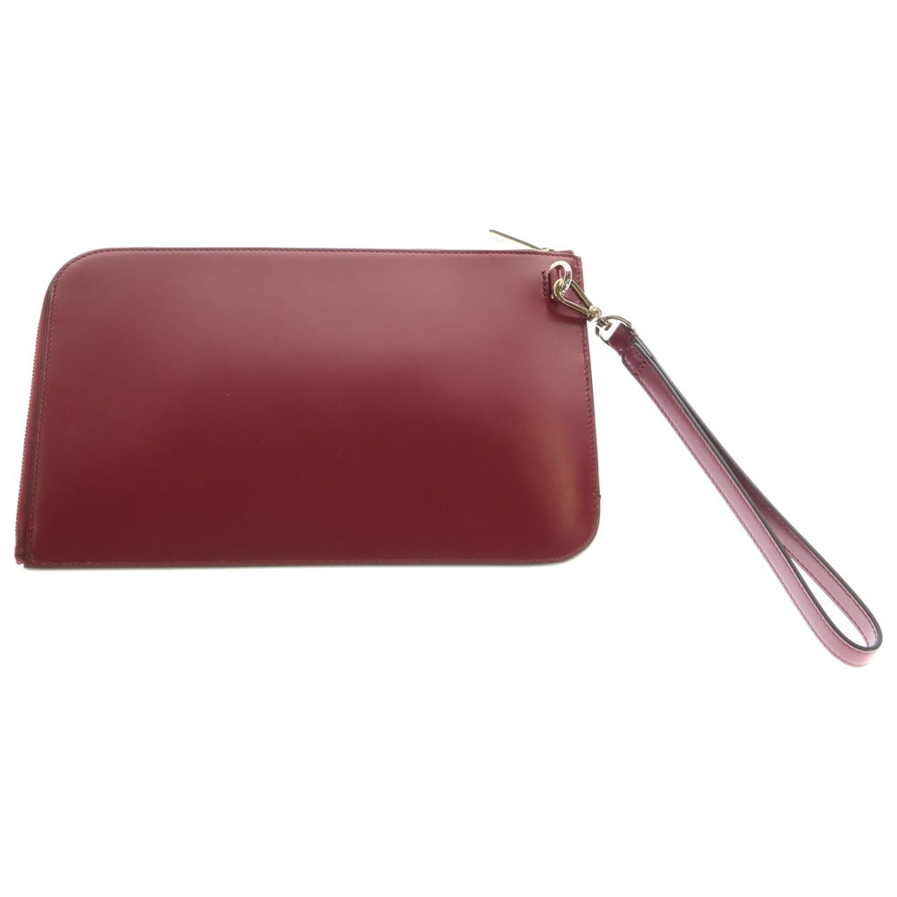 Cartier(カルティエ) ドゥーブルC ドゥ カルティエ フラップ付き クラッチバック ハンドバッグ ボルドー