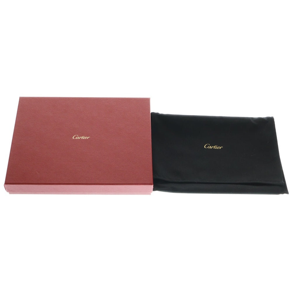 Cartier(カルティエ) ドゥーブルC ドゥ カルティエ フラップ付き クラッチバック ハンドバッグ ボルドー