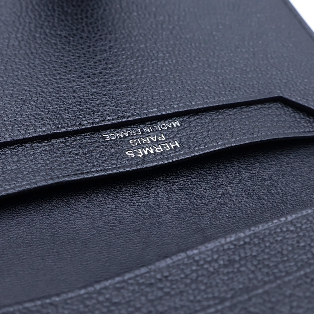 HERMES(エルメス) ベアン ミニ カードケース D刻印 シルバー金具 ブラック レディース