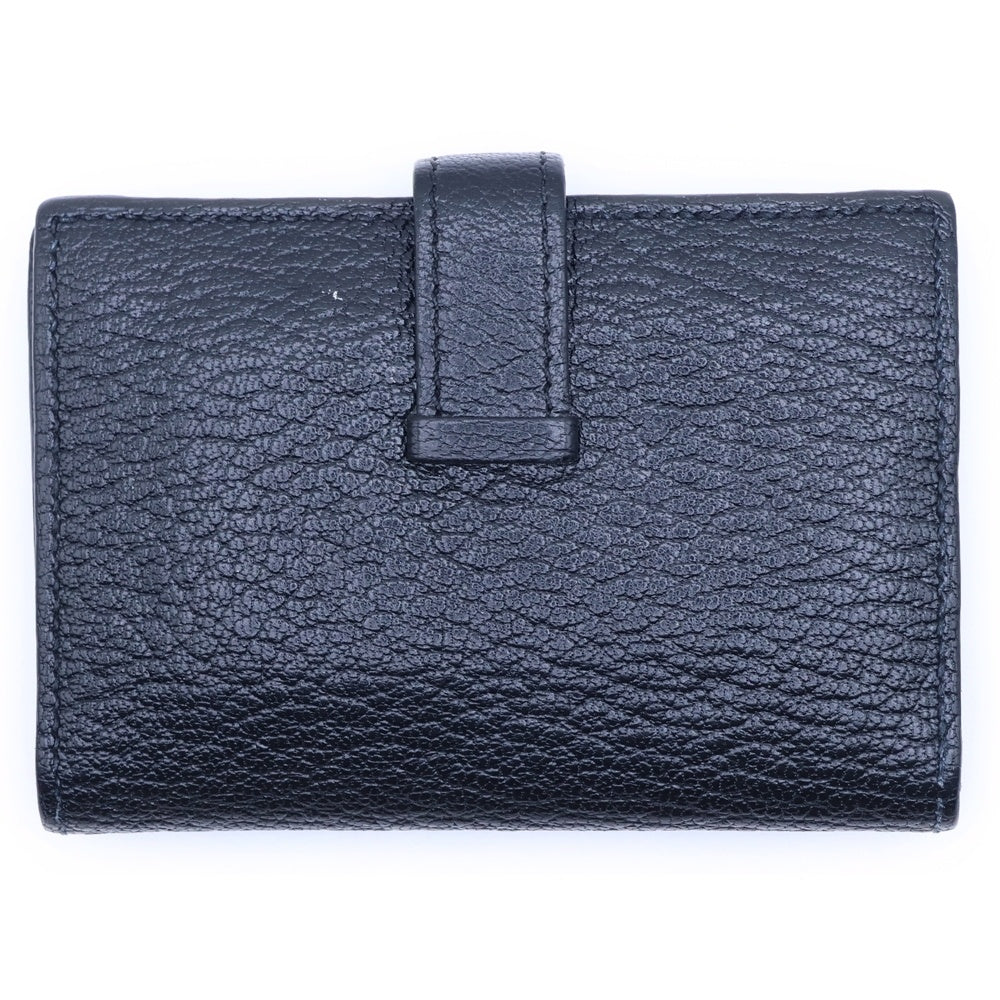 HERMES(エルメス) ベアン ミニ コイン/カードケース D刻印 シルバー金具 ブラック レディース