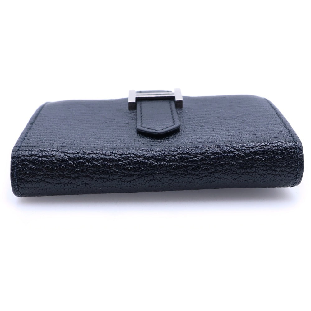 HERMES(エルメス) ベアン ミニ コイン/カードケース D刻印 シルバー金具 ブラック レディース