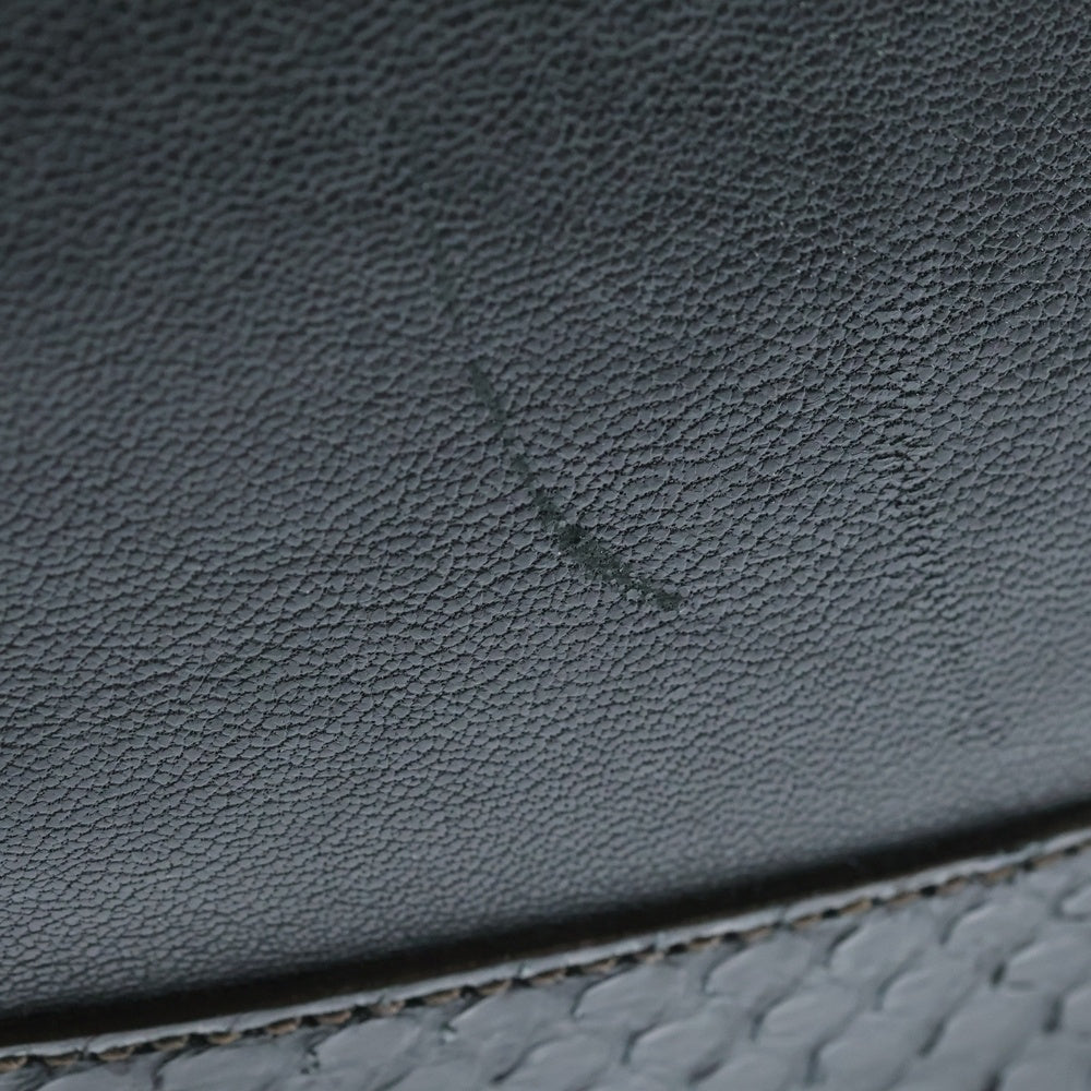 Cartier(カルティエ) マルチェロ ドゥ カルティエ MM パイソン柄 2WAY ショルダーバッグ ブラック