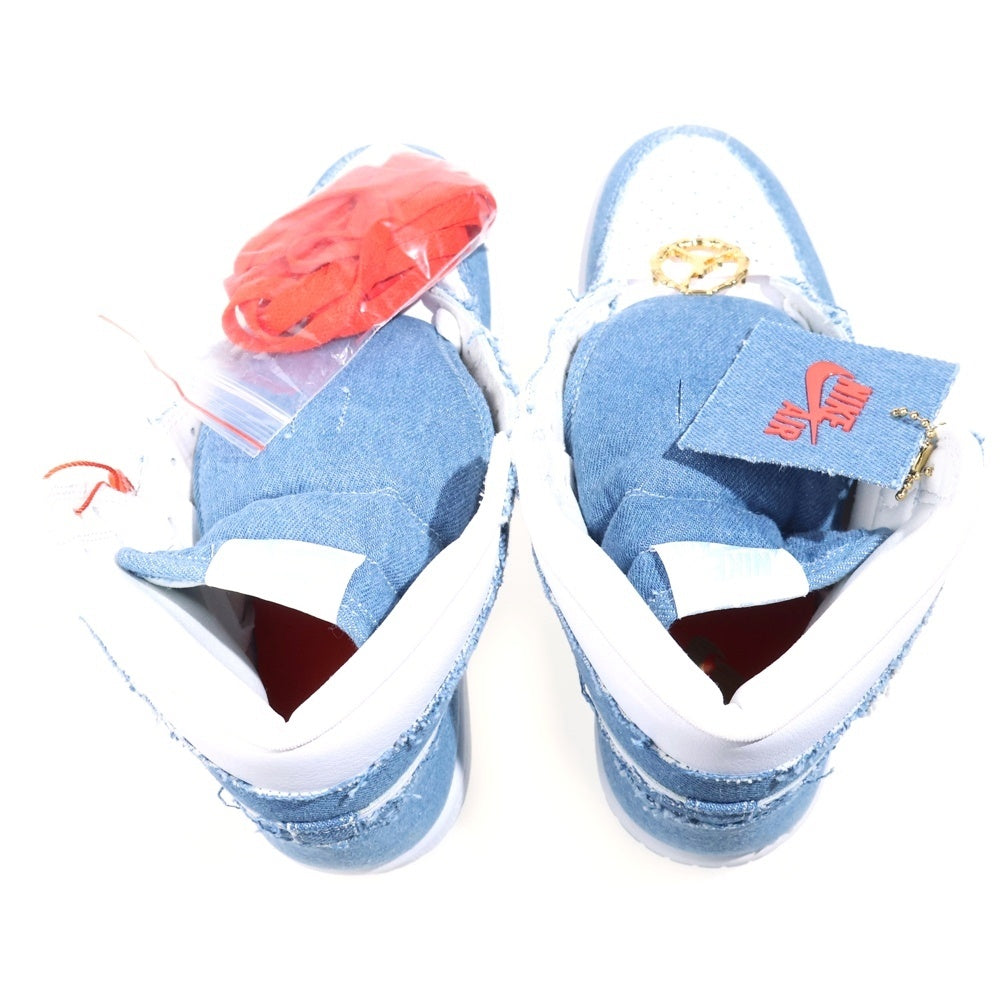 NIKE(ナイキ) WMNS AIR JORDAN 1 HIGH OG DENIM ウィメンズ エアジョーダン1 OG デニム ハイカットスニーカー ホワイト/ブルー US8/25cm DM9036-104 レディース