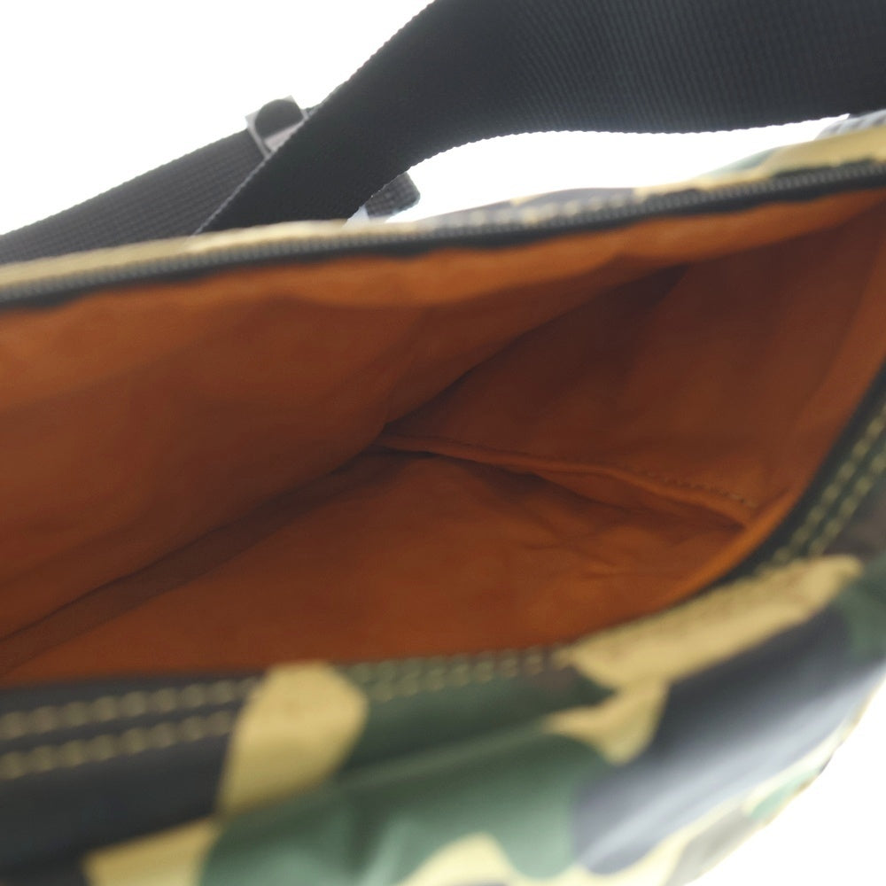 A BATHING APE(アベイシングエイプ) ×PORTER ポーター カモフラージュ柄 ナイロン ウエストバッグ ボディバッグ マルチカラー