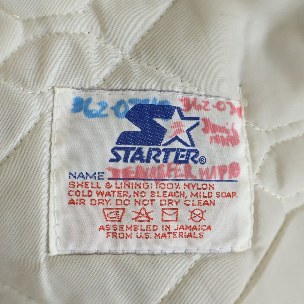 STAETER BLACK LABEL(スターターブラックレーベル) 90s NFL RAIDERS ライダース ヴァーシティージャケット 中綿入り サテン ブラック