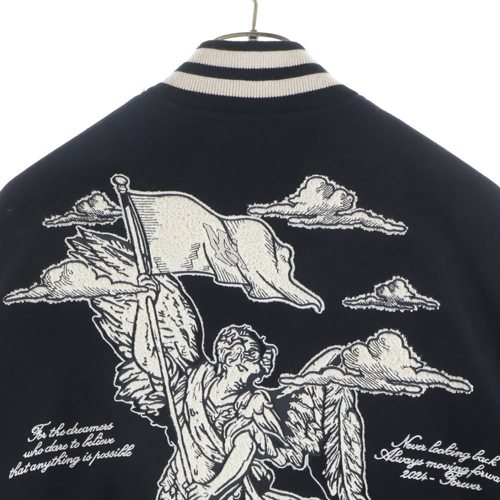 AMIRI(アミリ) Angegel Varsity Jacket エンジェル MAロゴ刺繍 バーシティ ジャケット スタジャン ブラック