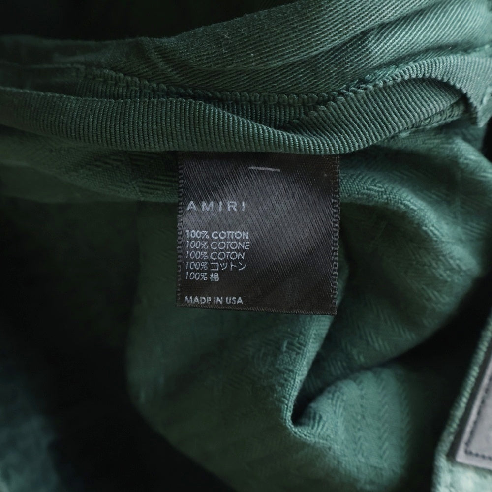 AMIRI(アミリ) 総柄 フェード加工 ワイド カーゴ パンツ グリーン