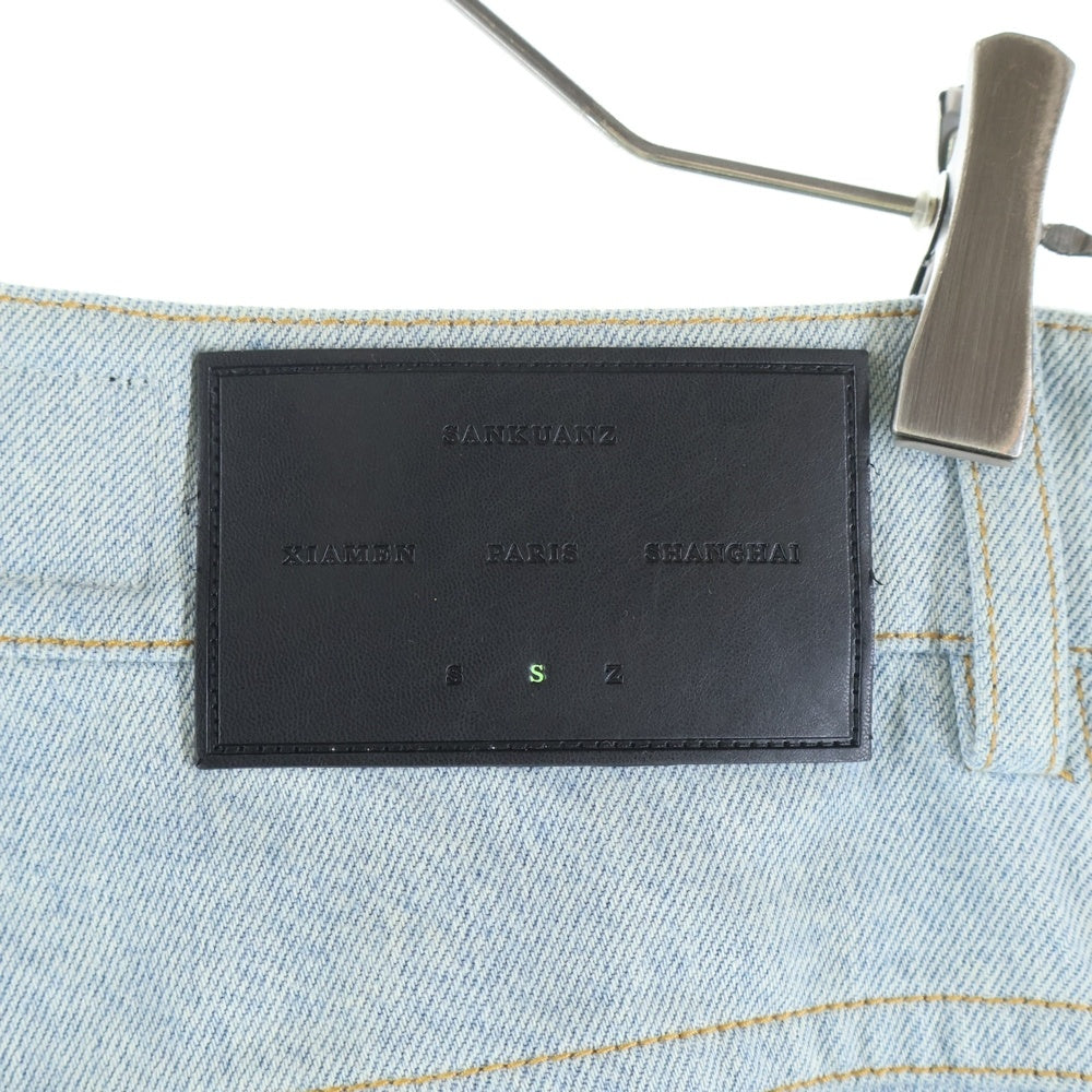 SANKUANZ(サンクアンズ) DOUBLE LAYER WAIST CROPPED PANTS ダブルレイヤー ウエストクロップドパンツ インディゴ/カーキ S25SSUPA0146-OL