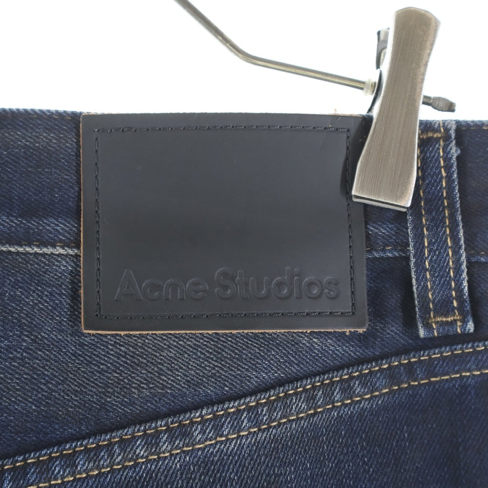 Acne Studios(アクネ ストゥディオズ) FN Darkside Leather Pants ダークサイド レザーポケット バギー パンツ インディゴ B00370
