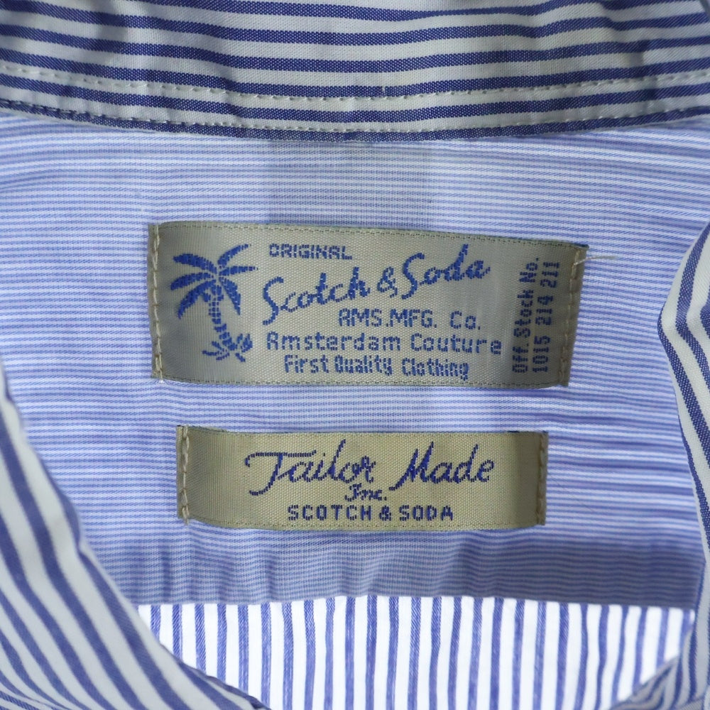 SCOTCH&SODA(スコッチ アンド ソーダ) ストライプ柄 長袖シャツ ブルー/ホワイト