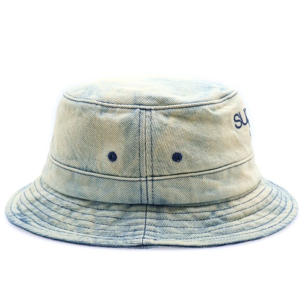 SUPREME(シュプリーム) 24SS Chino Twill Crusher Hat Dirty Indigo ロゴ刺繍 クラッシャーハット バケットハット 帽子 マルチ