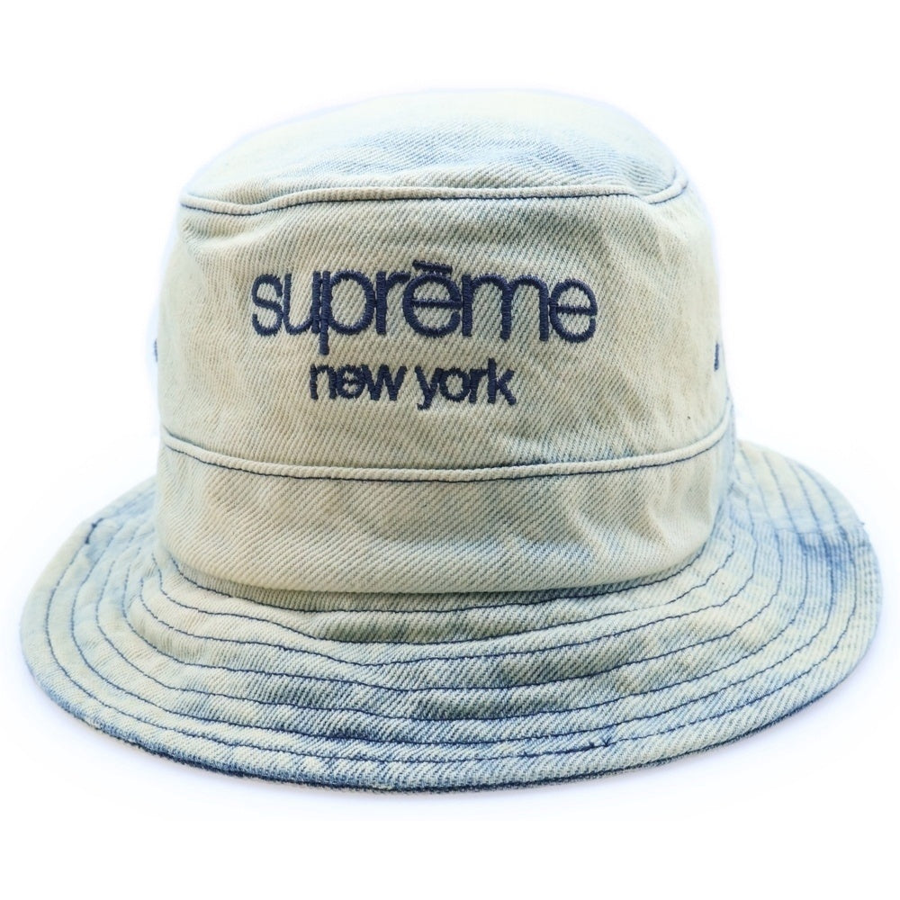 SUPREME(シュプリーム) 24SS Chino Twill Crusher Hat Dirty Indigo ロゴ刺繍 クラッシャーハット バケットハット 帽子 マルチ