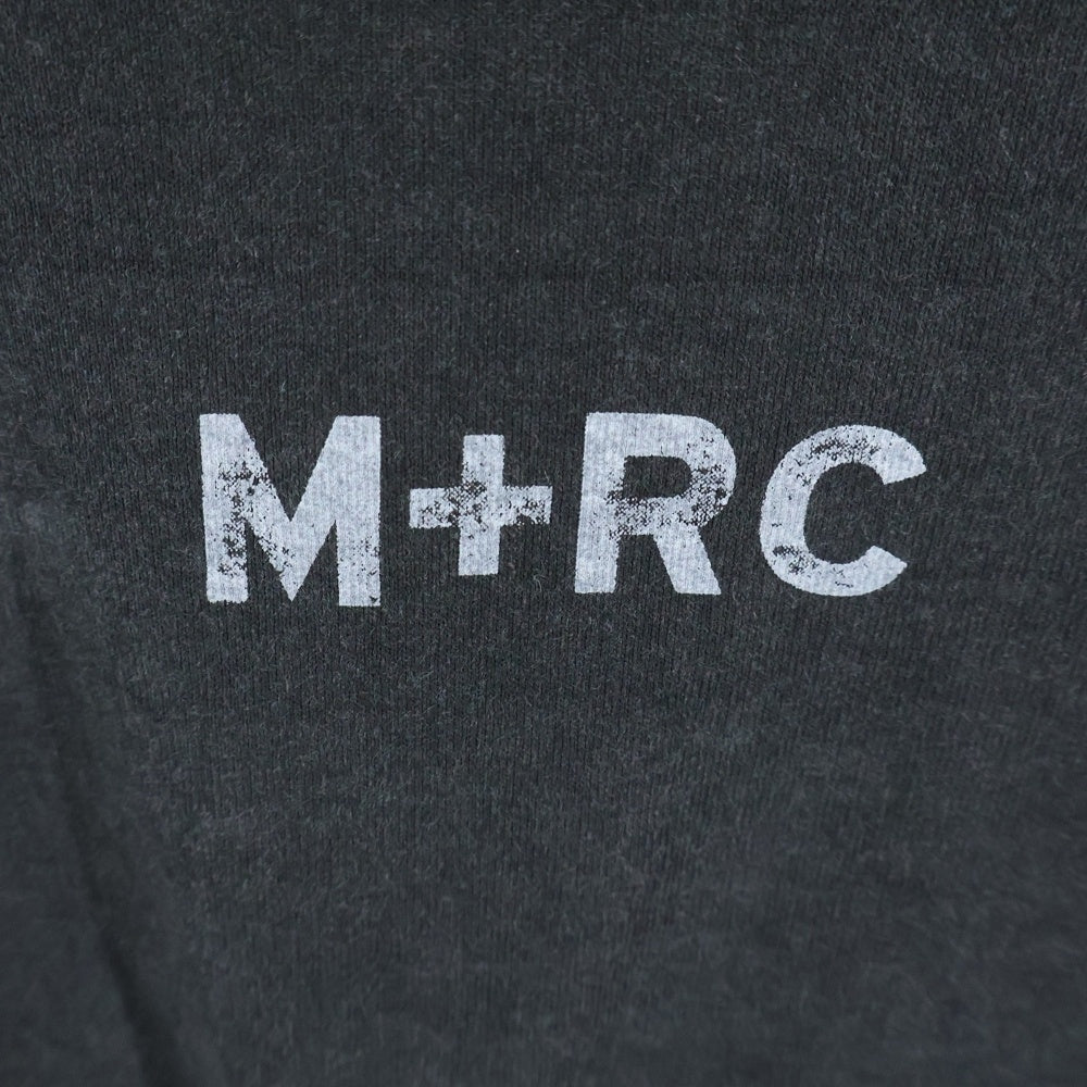 M+RC NOIR(マルシェノア) フェード加工 両面プリント半袖Tシャツ カットソー ブラック