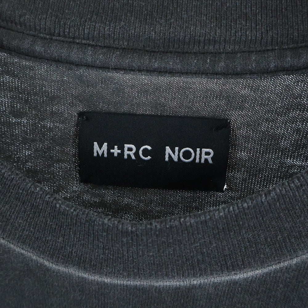 M+RC NOIR(マルシェノア) フェード加工 両面プリント半袖Tシャツ カットソー ブラック