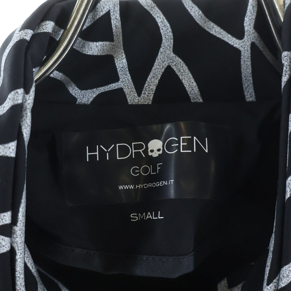 HYDROGEN(ハイドロゲン) 幾何学模様 ゴルフウェア ジャケット ブラック/ホワイト