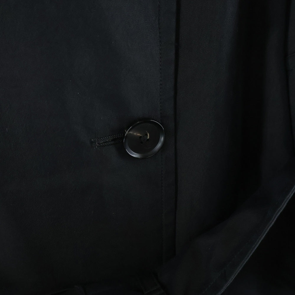 AURALEE(オーラリー) WASHED FINX CUPRO TWILL LONG COAT フィンクスコットン トレンチコート アウター ブラック A20AC01FC