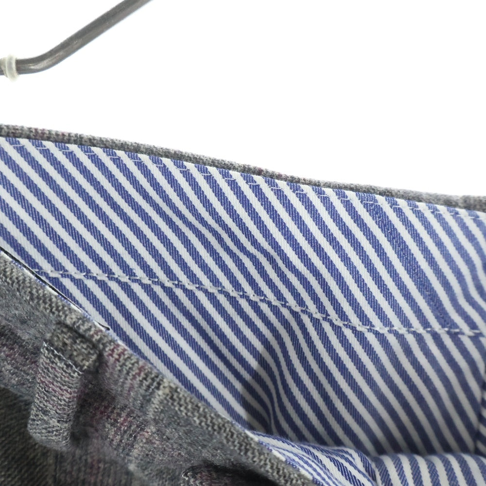 TOMORROWLAND PILGRIM(トゥモローランド ピルグリム) チェック柄 スーツトラウザー パンツ グレー