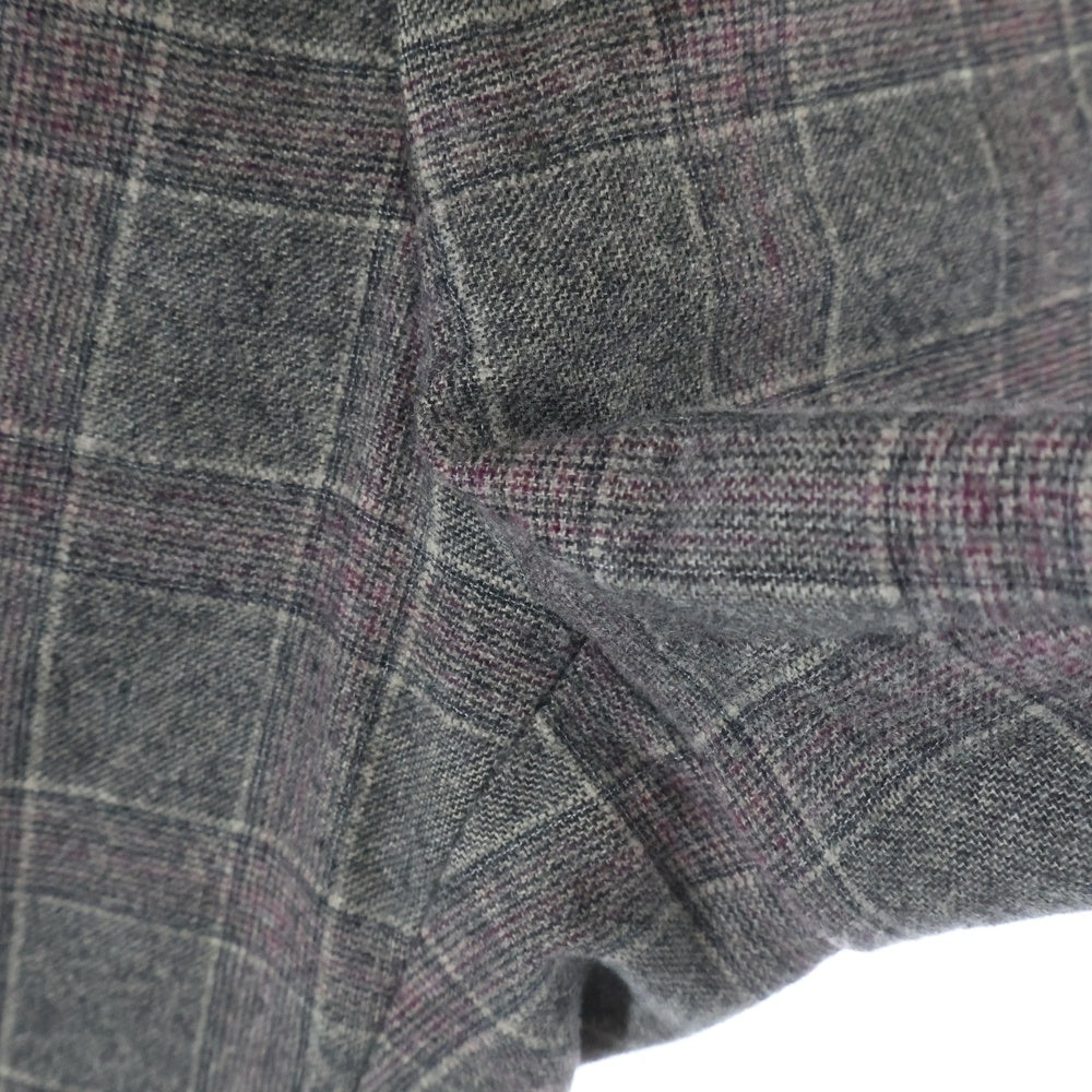 TOMORROWLAND PILGRIM(トゥモローランド ピルグリム) チェック柄 スーツトラウザー パンツ グレー