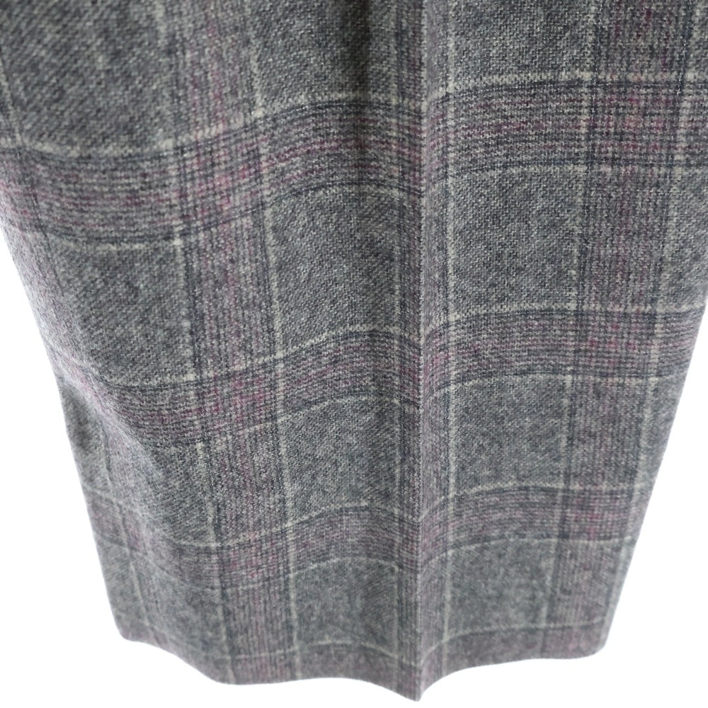 TOMORROWLAND PILGRIM(トゥモローランド ピルグリム) チェック柄 スーツトラウザー パンツ グレー