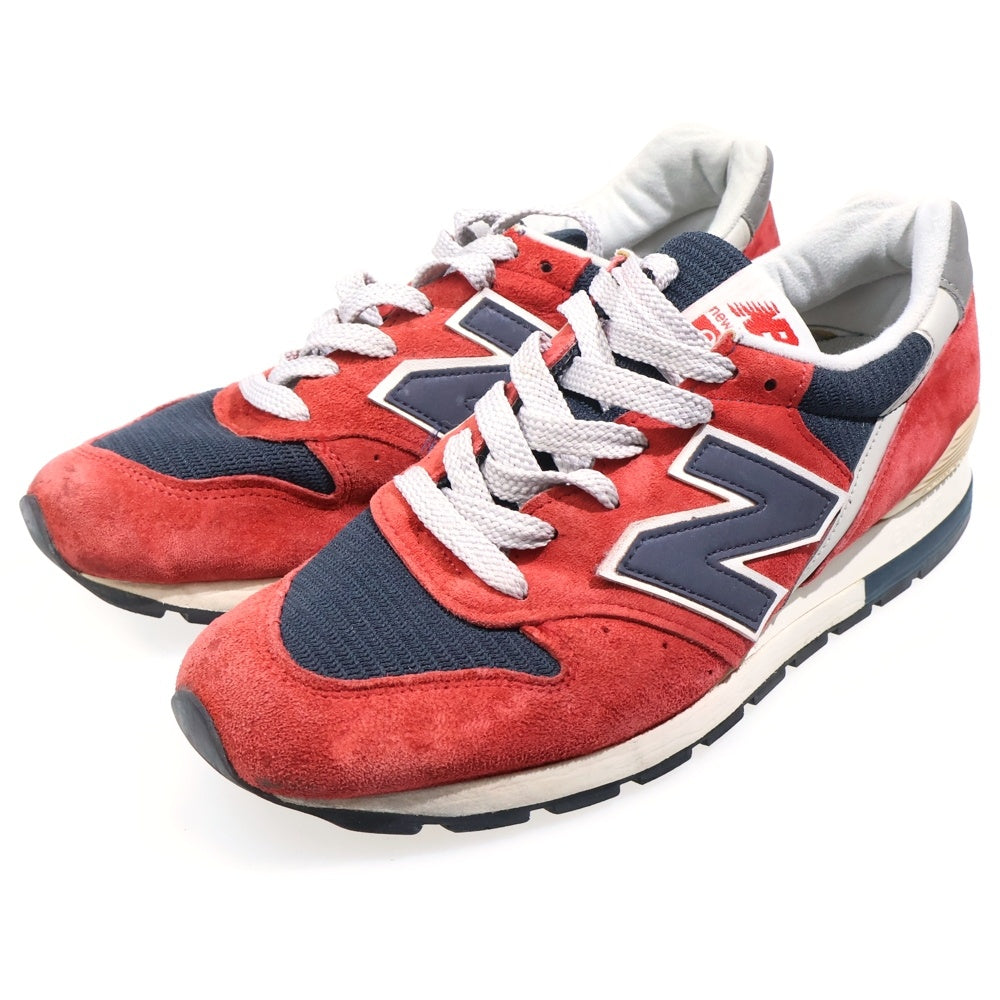 New Balance(ニューバランス) ×J.CREW M996JC4 スウェードローカットスニーカー シューズ レッド US8/26cm