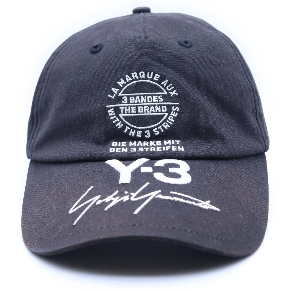 Y-3(ワイスリー) 18SS Street Cap フロントロゴ 6パネル キャップ 帽子 ブラック