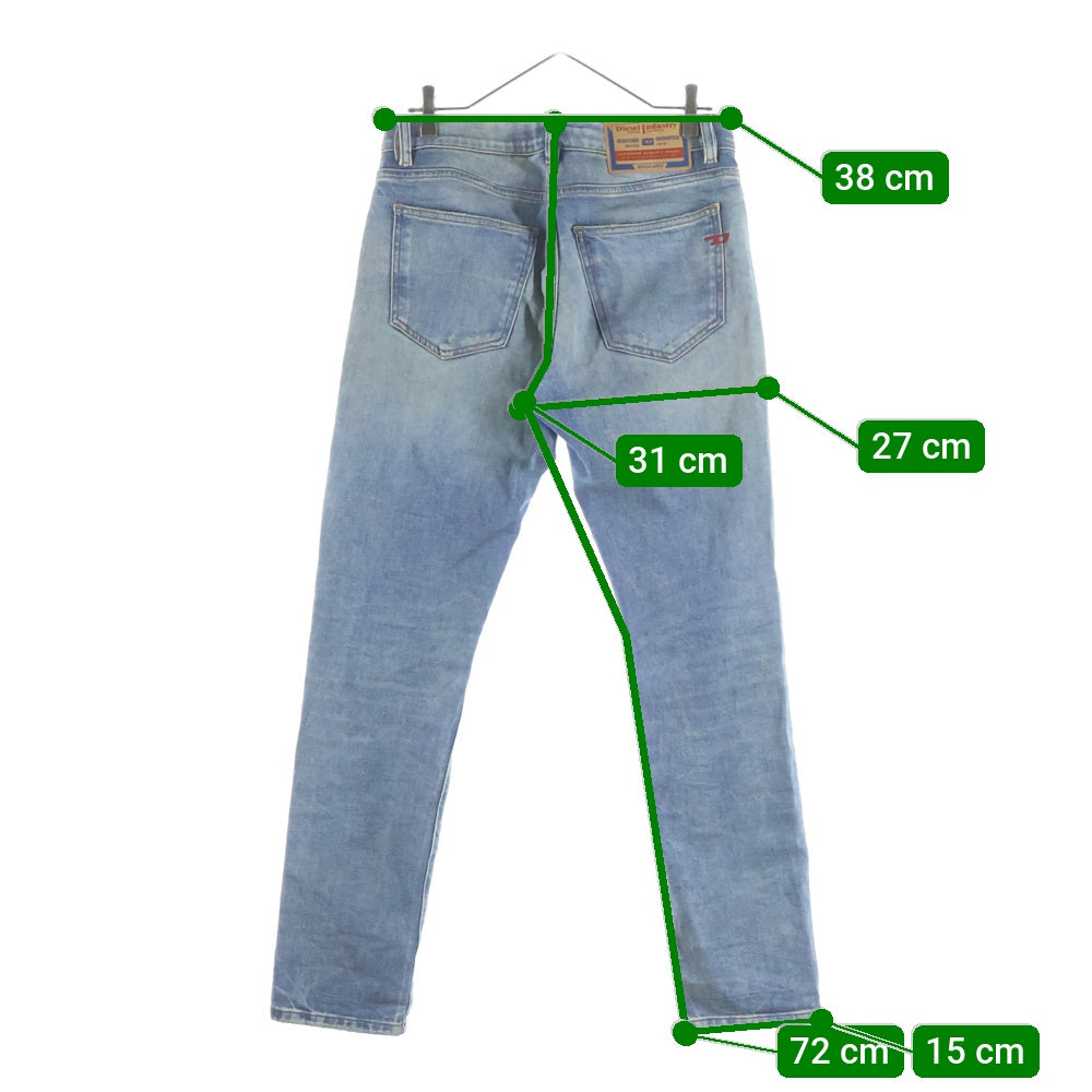 DIESEL INDUSTRY(ディーゼルインダストリー) 2019 D-STRUKT ウォッシュド加工 スリム デニムパンツ インディゴ A03562