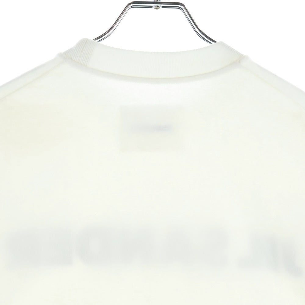 JIL SANDER(ジルサンダー) 24AW フロントロゴプリント クルーネック ロングスリーブ 長袖Tシャツ カットソー ホワイト J22GC0136 J45148