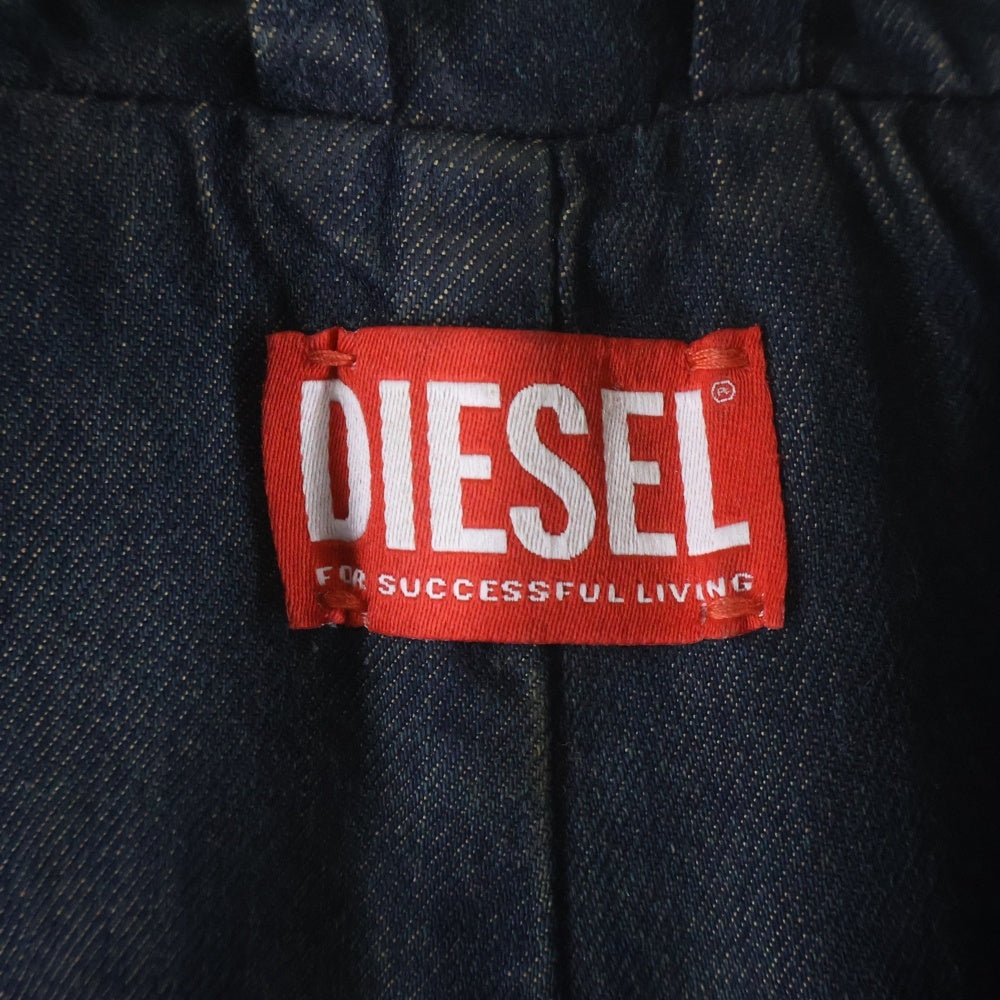 DIESEL(ディーゼル) D-Reg‐S ヴィンテージ加工 デニム シングルジャケット インディゴ A18354