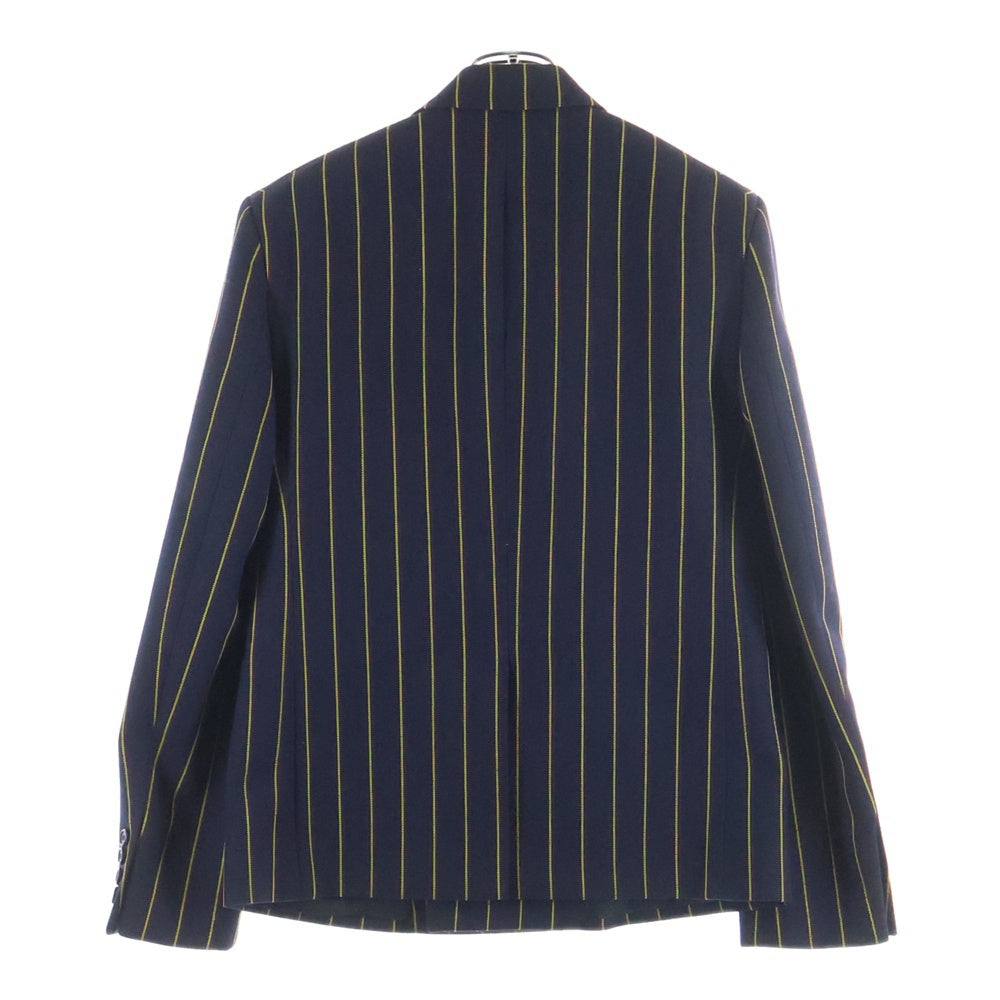 SAINT LAURENT PARIS(サンローランパリ) 20AW Striped Wool Serge Double Breasted Short Tailored Jacket ストライプ ダブルブレステッド ショートテーラードジャケット 604921 Y3B77 4149