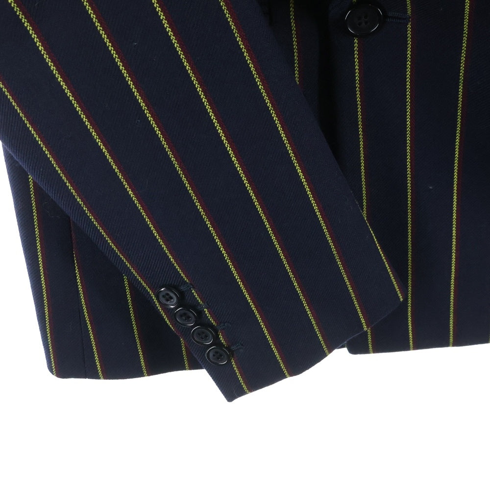 SAINT LAURENT PARIS(サンローランパリ) 20AW Striped Wool Serge Double Breasted Short Tailored Jacket ストライプ ダブルブレステッド ショートテーラードジャケット 604921 Y3B77 4149