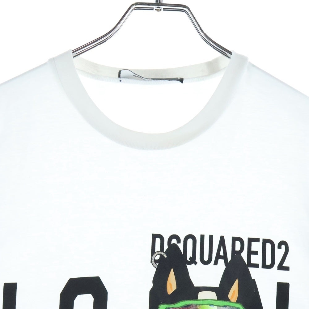 DSQUARED2(ディースクエアード) ICON プリント半袖Tシャツ カットソー ホワイト S79GC0064 S23009
