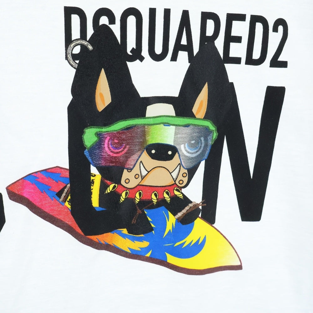 DSQUARED2(ディースクエアード) ICON プリント半袖Tシャツ カットソー ホワイト S79GC0064 S23009