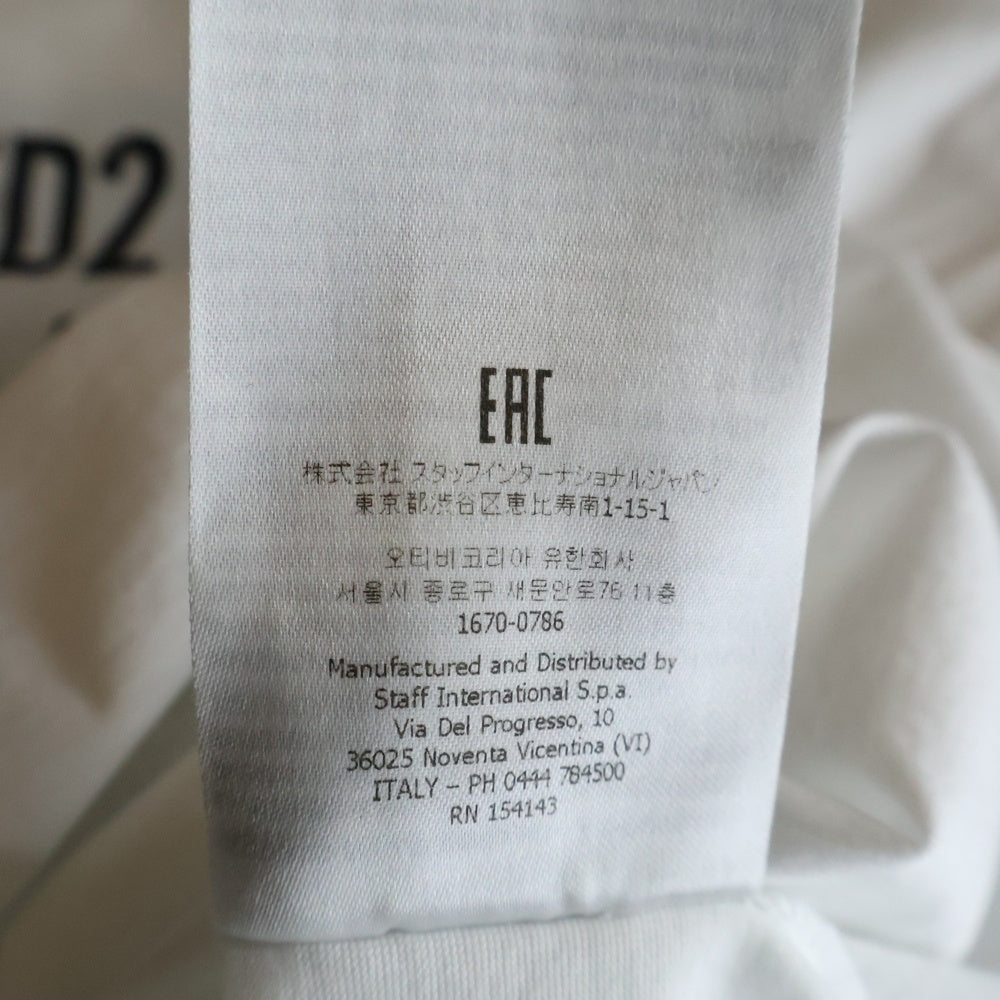 DSQUARED2(ディースクエアード) ICON プリント半袖Tシャツ カットソー ホワイト S79GC0064 S23009