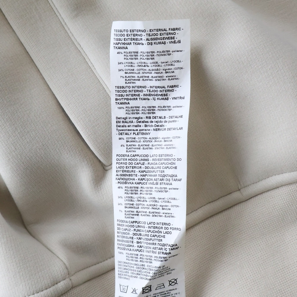 EMPORIO ARMANI(エンポリオアルマーニ) Lyocell Blend Jersey Hooded Sweatshirt With Zip リヨセルブレンド ジャージ フードスウェット ジップパーカー ベージュ 6D1M90 1JOTZ