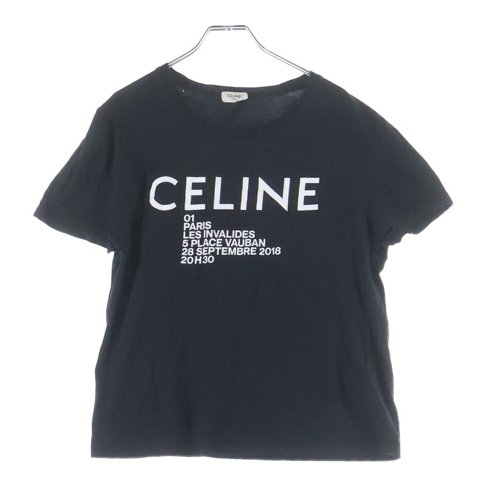 CELINE(セリーヌ) 19SS コットンプリント半袖Tシャツ カットソー ブラック X008375E